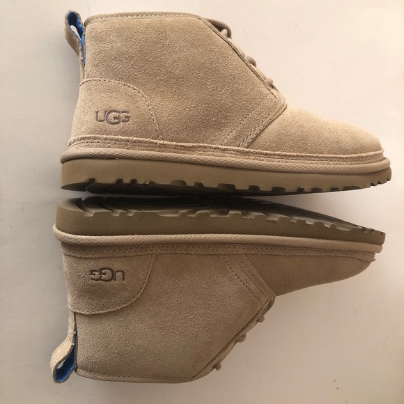 UGG Australia Neumel Chukka suede leather fur Beige Blue Boot. Size: 7, 8, 9 - Picture 12 of 14